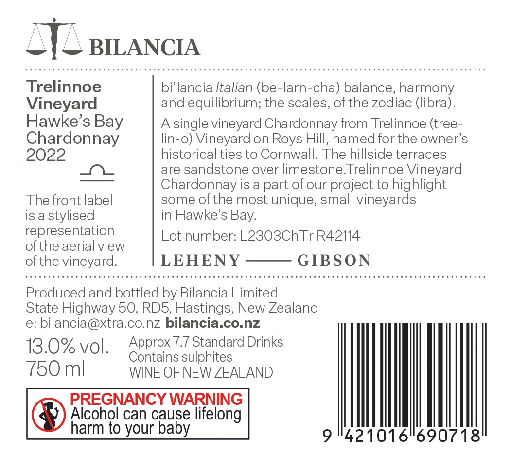 2022 Trelinnoe Vineyard Chardonnay